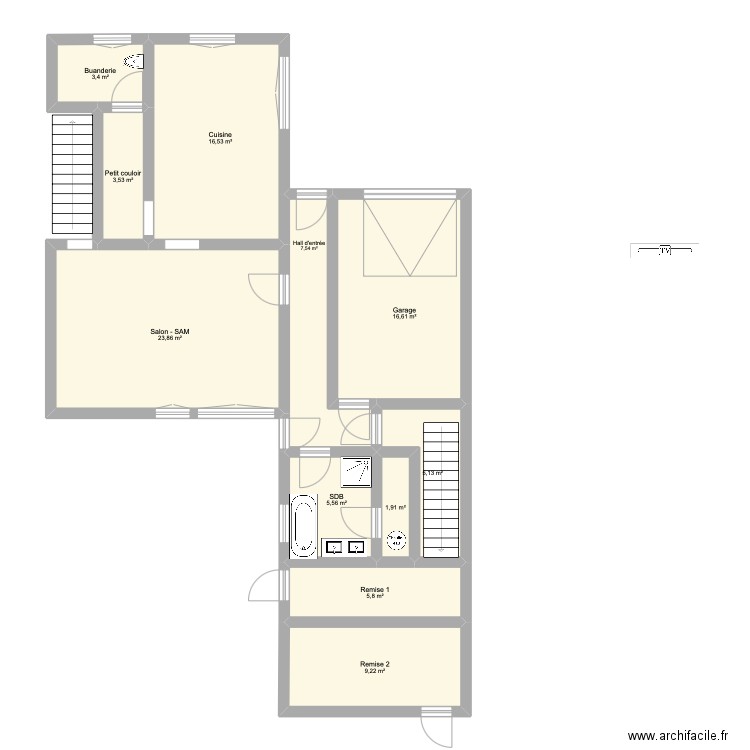 Chaussée de Namur 12 - 1495 SDA. Plan de 17 pièces et 166 m2