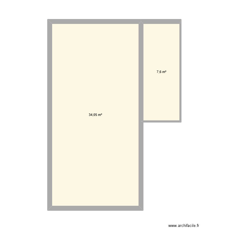 CONSTRUCTION LOCATION. Plan de 2 pièces et 42 m2