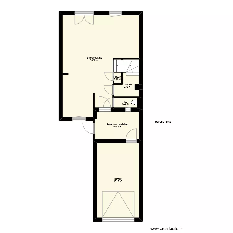 merlet. Plan de 17  et 110 m²