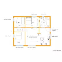 maison toit plat 80 m&sup2; sans implantation poteux/pieux