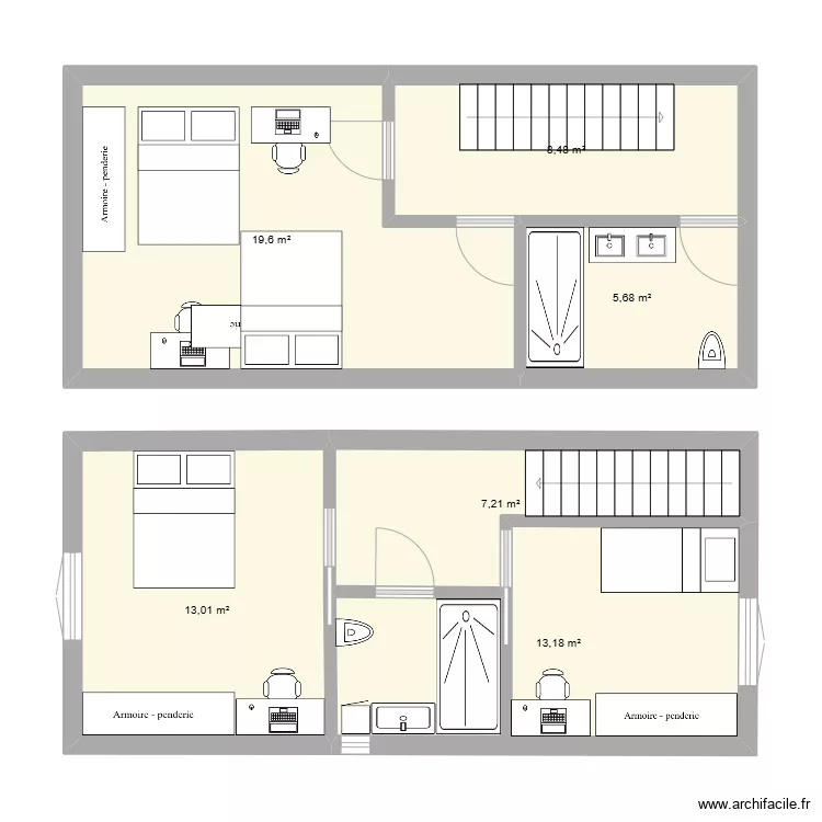 maison marie et beno&icirc;t. Plan de 