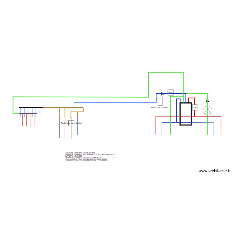 chauffage. Plan de chauffage. Plan de