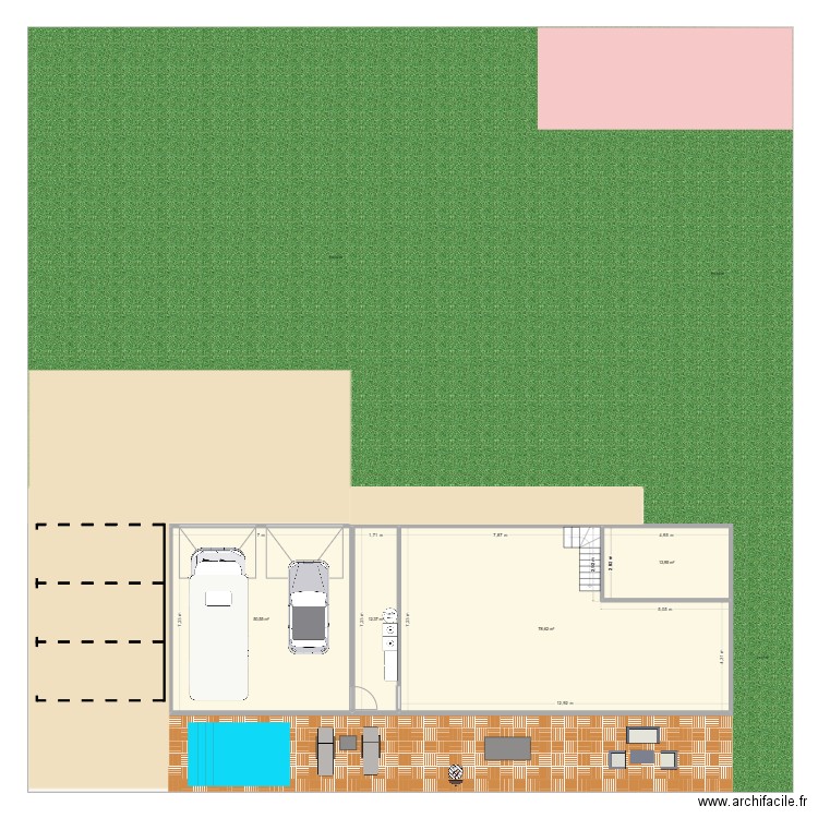 Maison 4-2. Plan de 4 pièces et 155 m2