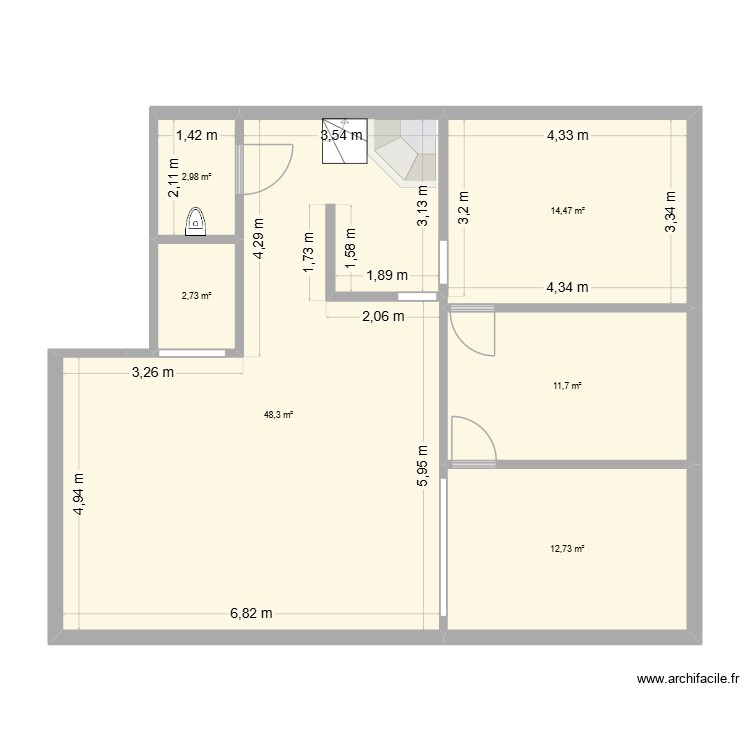 RESTO. Plan de 0 pièce et 0 m2