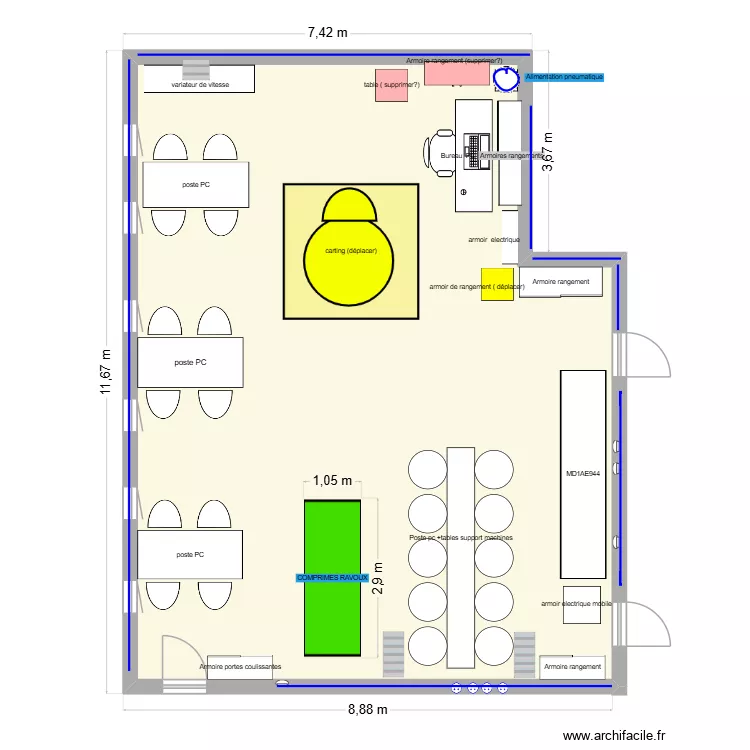 Plan d'implantation RAVAUX. Plan de 1 et 90 m² Plan d'implantation RAVAUX. Plan de 1 et 90 m²