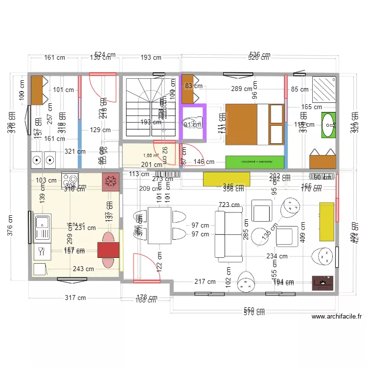 Ploeren Entr&eacute;e mud room. Plan de 