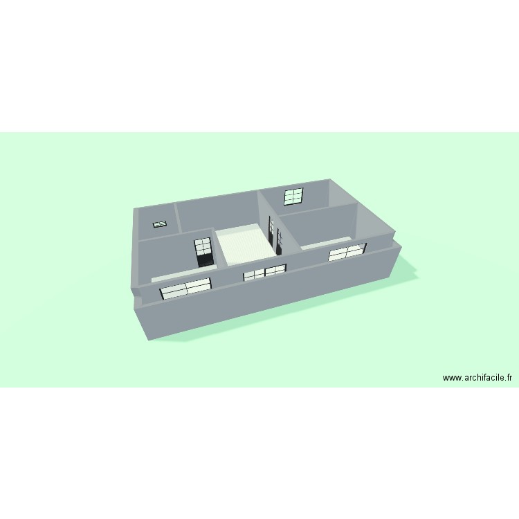 Premier étage. Plan de 6 pièces et 86 m2