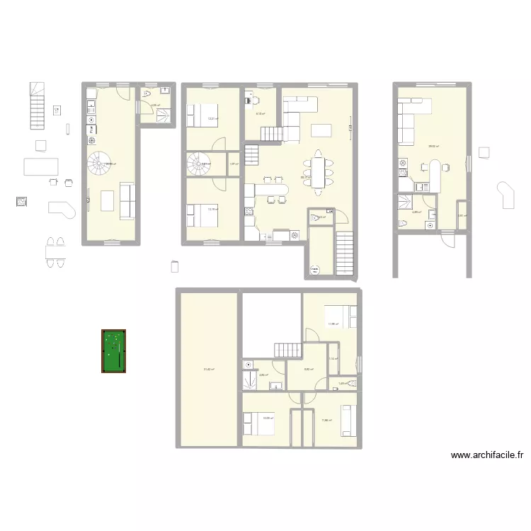 chignin. Plan de chignin. Plan de