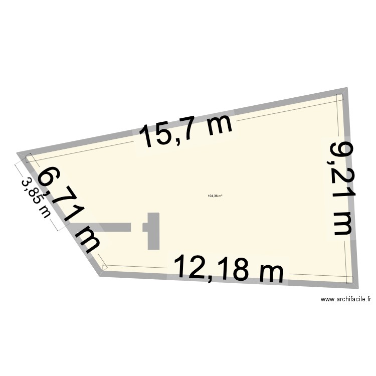sefdin. Plan de 1 pièce et 104 m2