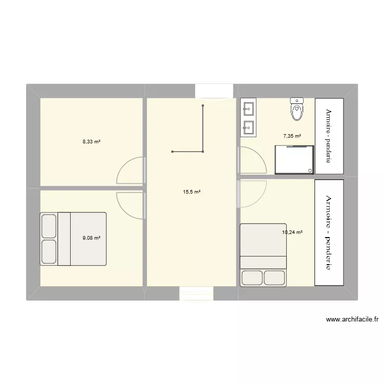 cournon etage 1. Plan de 5 et 51 m² cournon etage 1. Plan de 5 et 51 m²