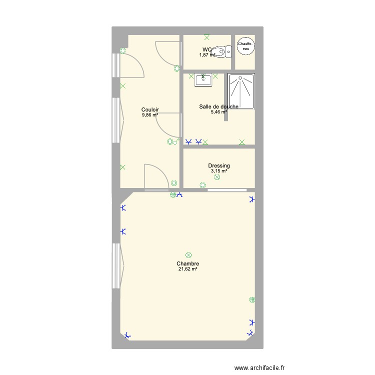 Humbeek_Annexe. Plan de 10 pièces et 43 m2