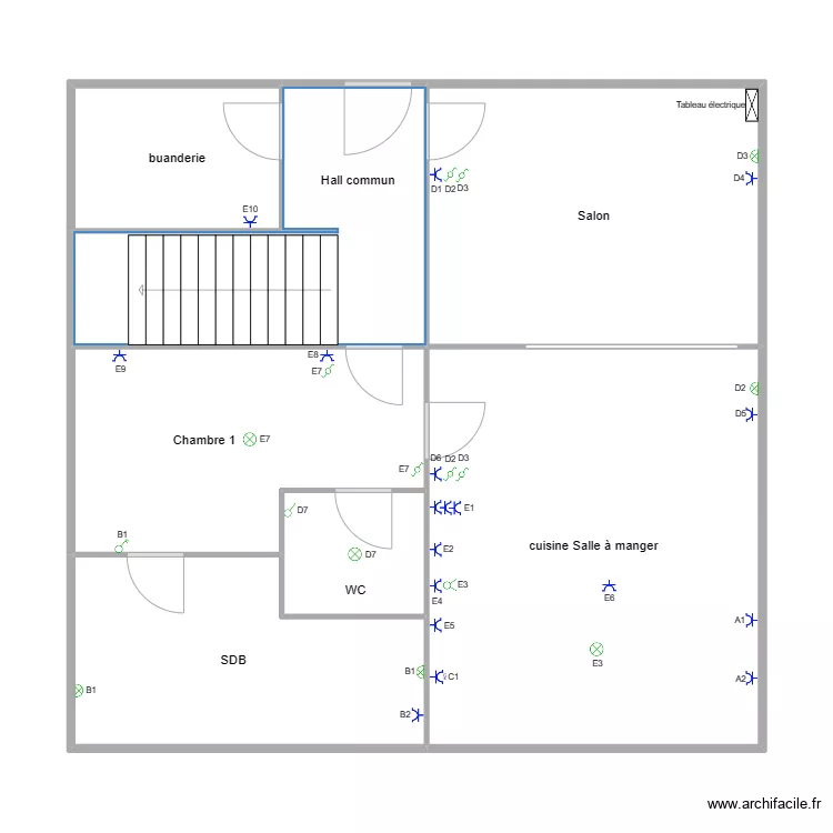 mont sur marchienne appartement 1. Plan de 
