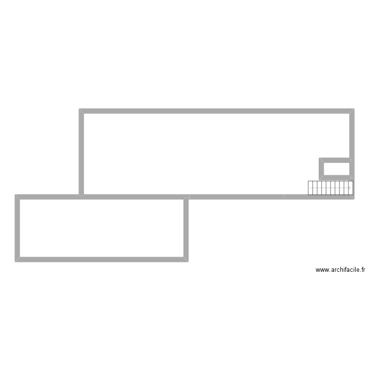 atelier. Plan de 3 pièces et 105 m2