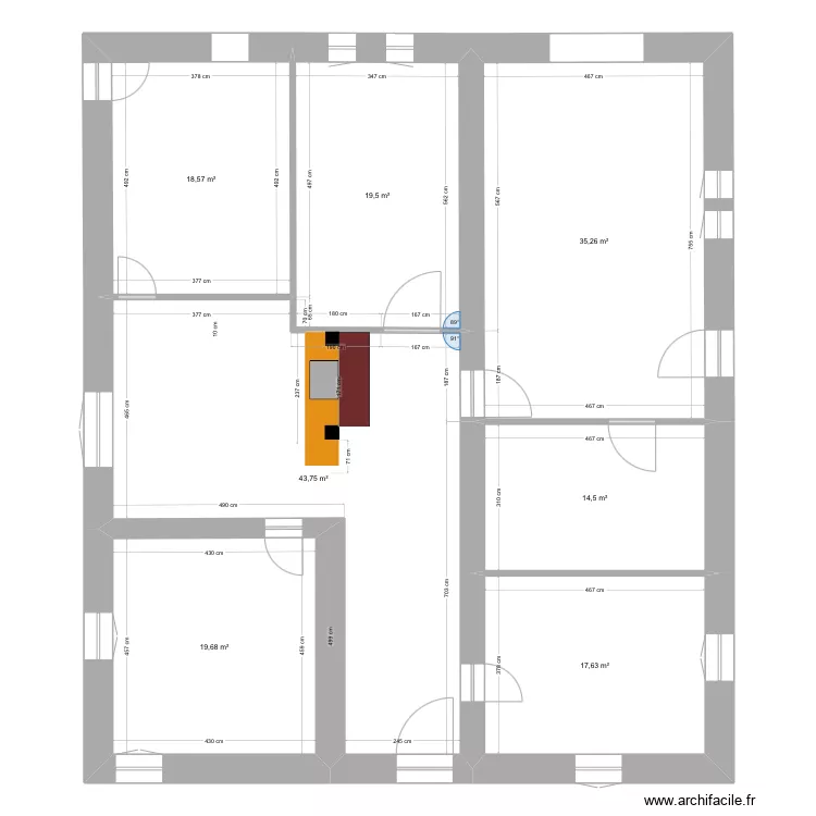 Chalet - cheminée et salon XL. Plan de Chalet - cheminée et salon XL. Plan de