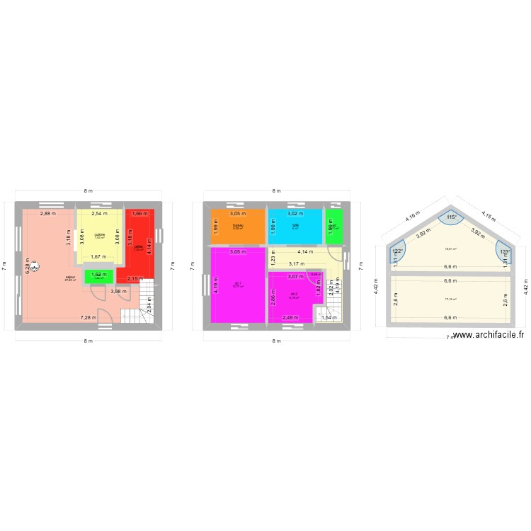 P&H-Montmelas. Plan de 12 pièces et 120 m2