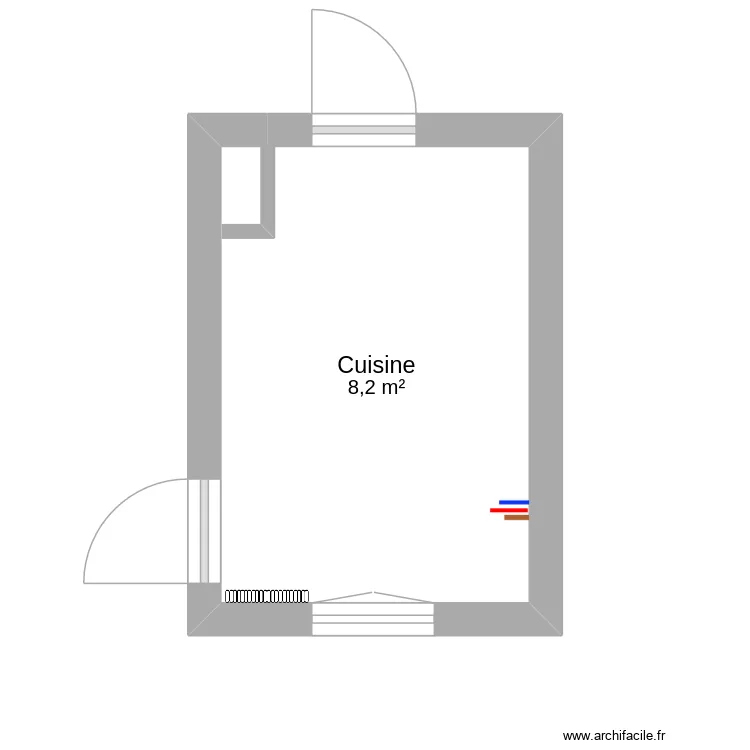 cuisine. Plan de 1 et 8 m² cuisine. Plan de 1 et 8 m²