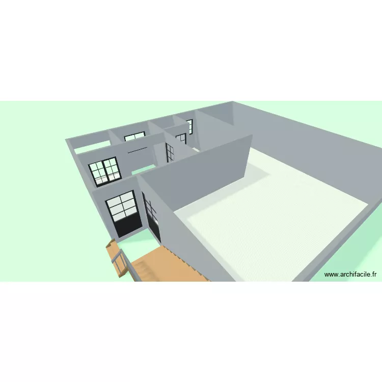 stidio. Plan de 5  et 84 m²