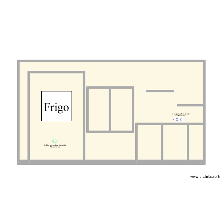 cuisine prise 2. Plan de 7 pièces et 56 m2
