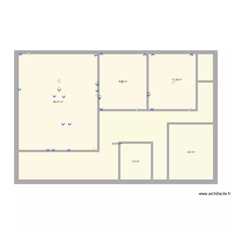 NOAH SOKONA bis. Plan de 6  et 88 m²