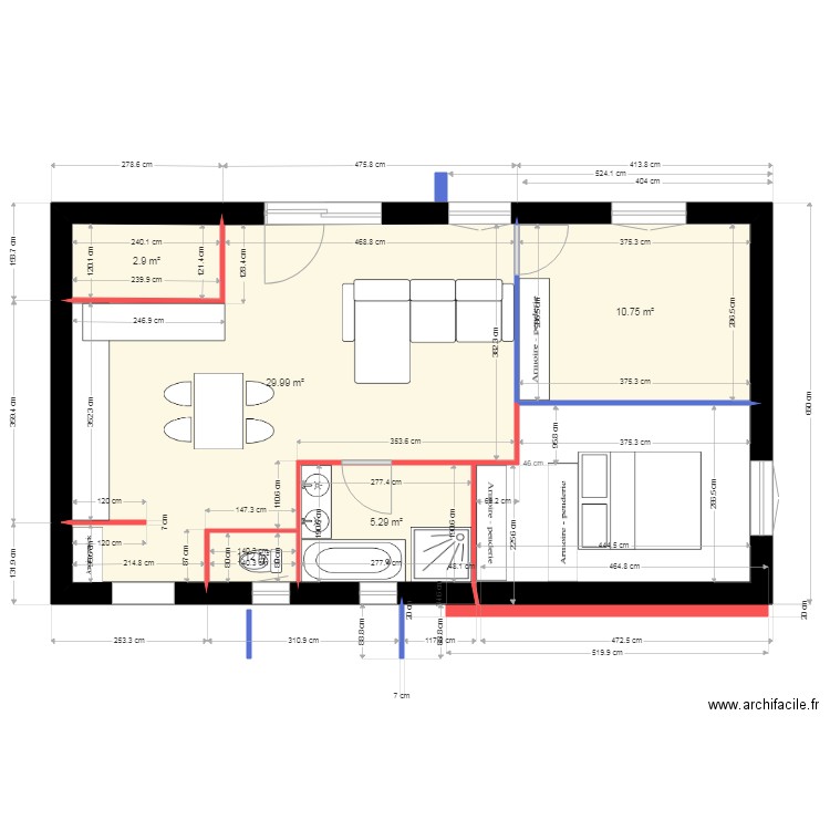 maison garage14. Plan de 5 pièces et 50 m2