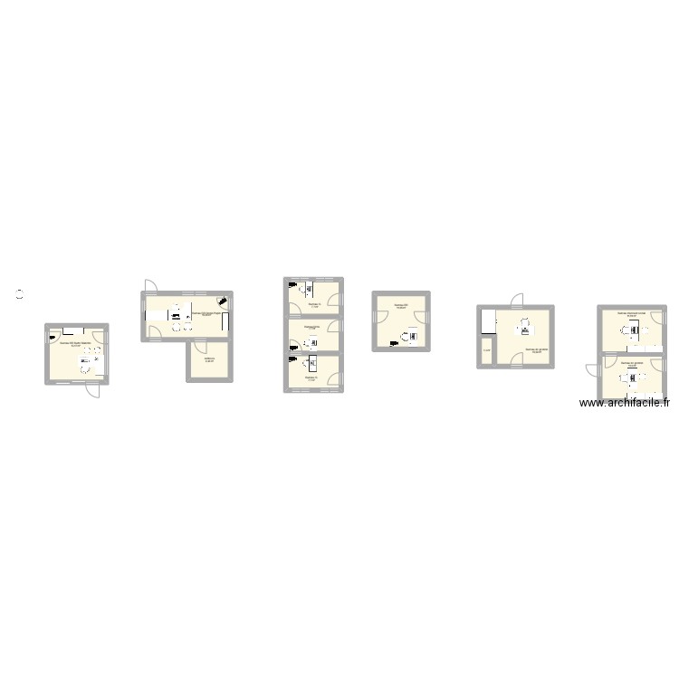 Bureau RR Butte-Blanche. Plan de 11 pièces et 110 m2