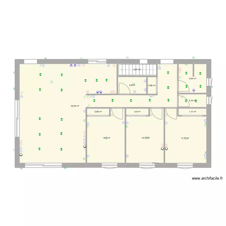 PLAN RDC 2026. Plan de 12  et 102 m²