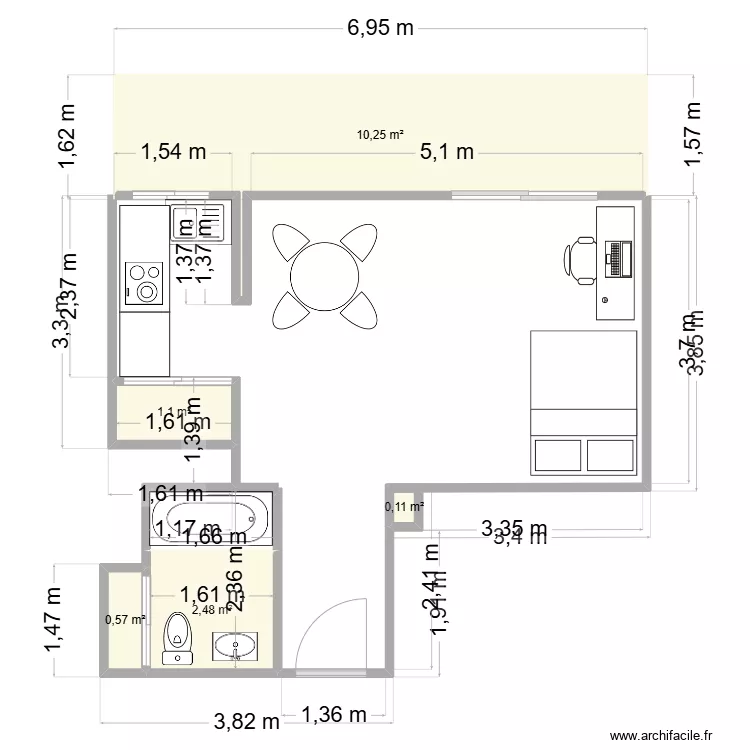 studio elise. Plan de 