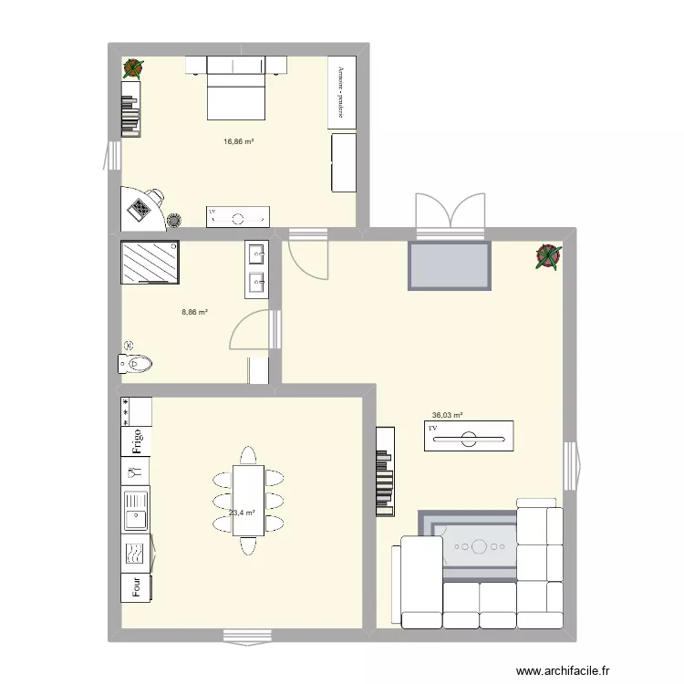 plan. Plan de 4 et 85 m² plan. Plan de 4 et 85 m²