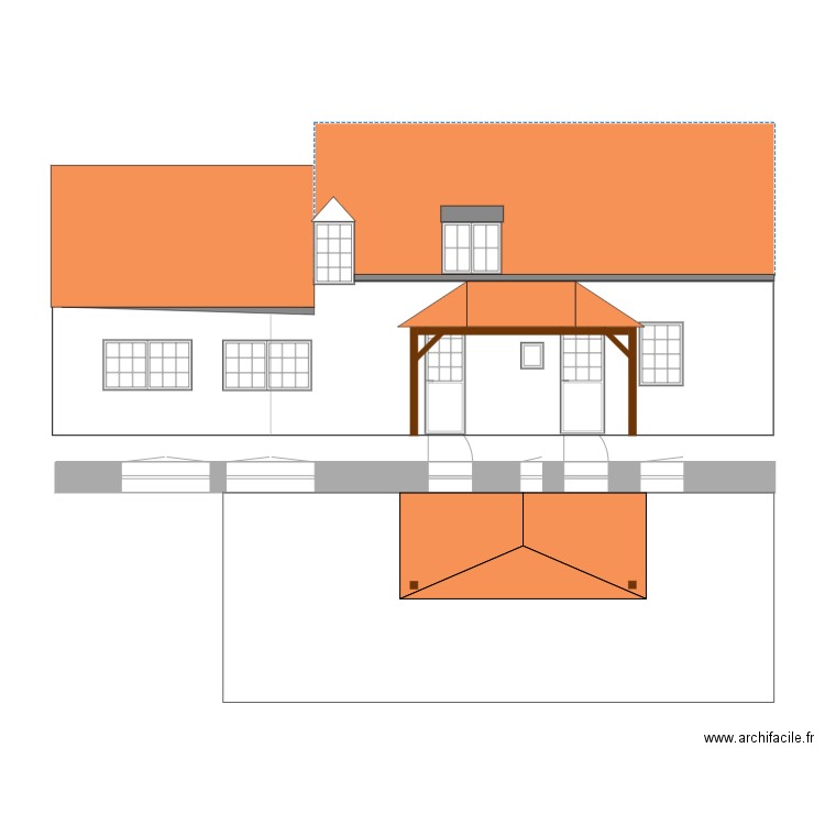 Façade pergo. Plan de 0 pièce et 0 m2