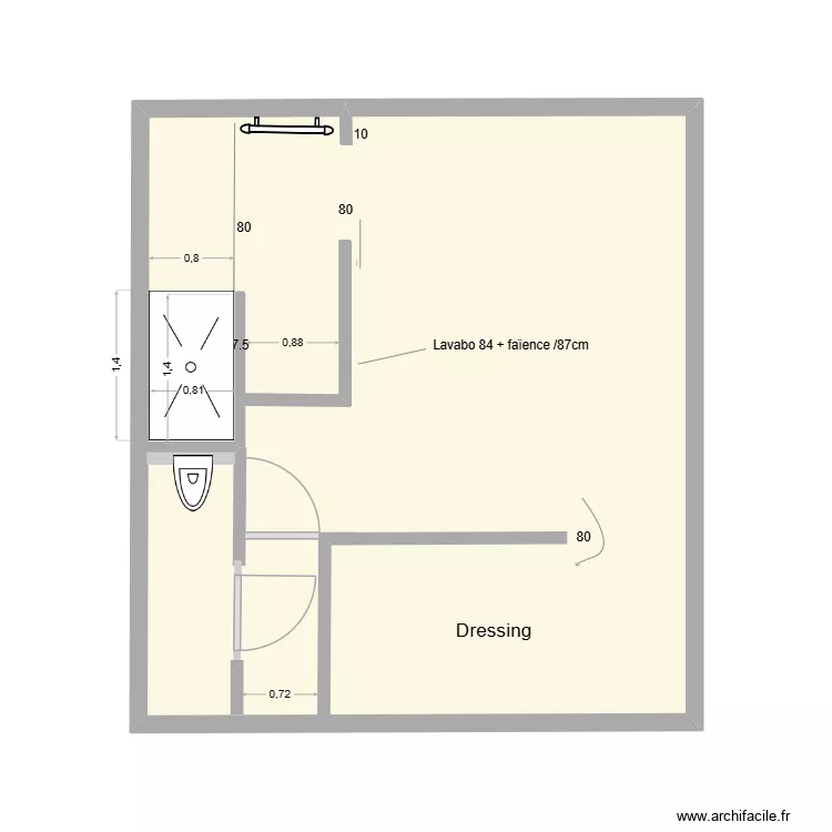 lopez sdb. Plan de 1 pièce et 28 m² lopez sdb. Plan de 1 pièce et 28 m²