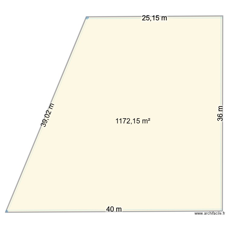Terrain NZILA-CIMENTERIE. Plan de 1 pièce et 1172 m2