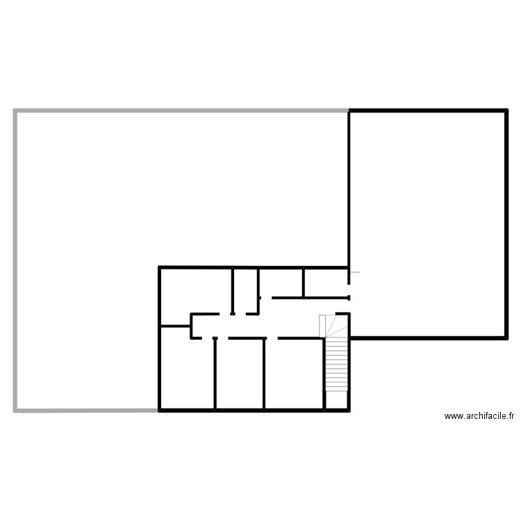 premier étage. Plan de 1 pièce et 274 m2