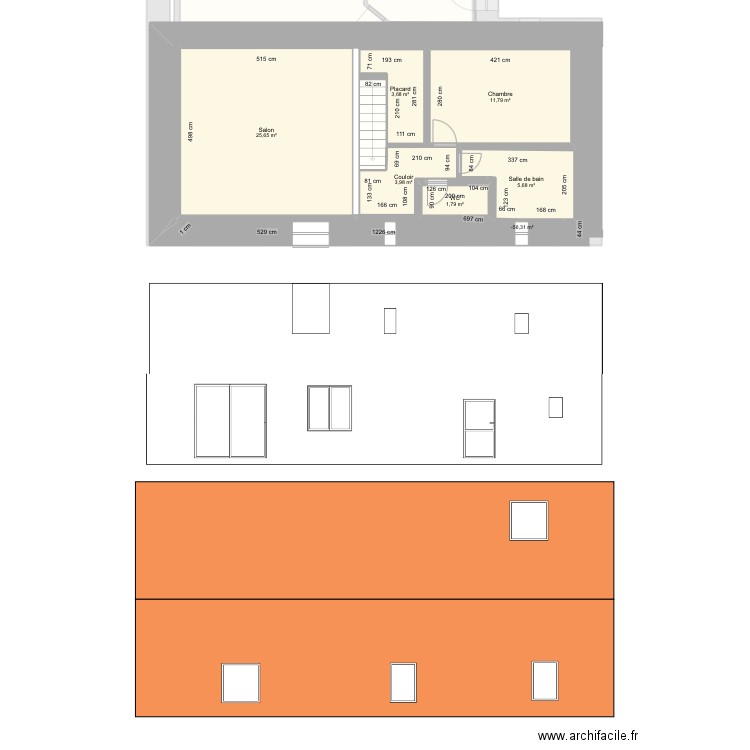 Hugo futur plan de face etage ok Fenêtre sub Etage. Plan de 0 pièce et 0 m2