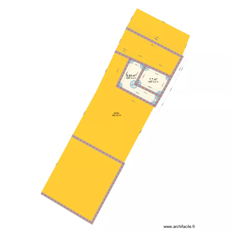 CADASTRE LE TREPORT AW54 + dependance. Plan de 2 et 18 m² CADASTRE LE TREPORT AW54 + dependance. Plan de 2 et 18 m²