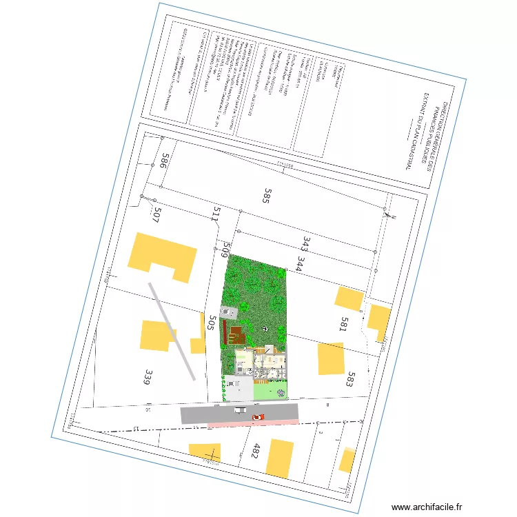 Chenes construction light. Plan de Chenes construction light. Plan de