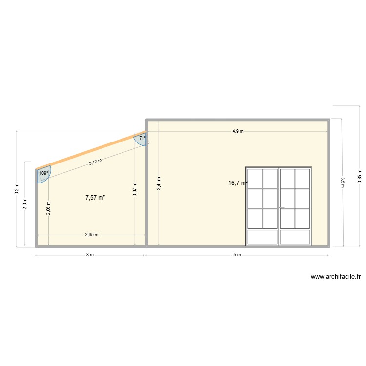 projet garage 2026 vue SUD. Plan de 0 pièce et 0 m2