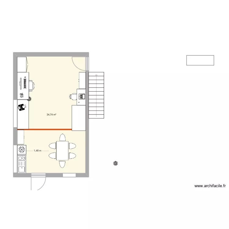 Caross Voirie &eacute;tage. Plan de 1  et 35 m²