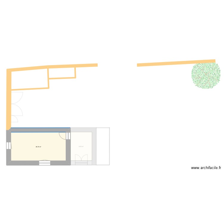 FTNBL v1. Plan de 3 pièces et 47 m2