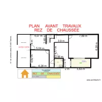 plan  avant travaux rez de chauss&eacute;e