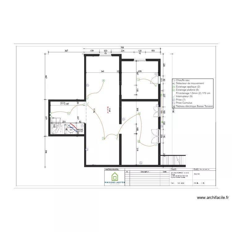 SARBAC SOUS SOL ELEC. Plan de 