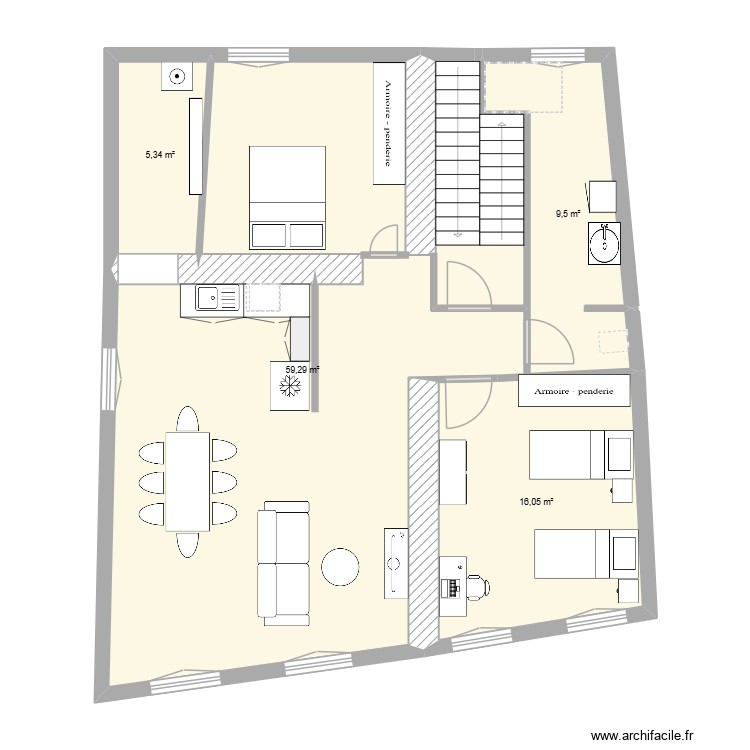 1er étage. Plan de 0 pièce et 0 m2 1er étage. Plan de 0 pièce et 0 m2