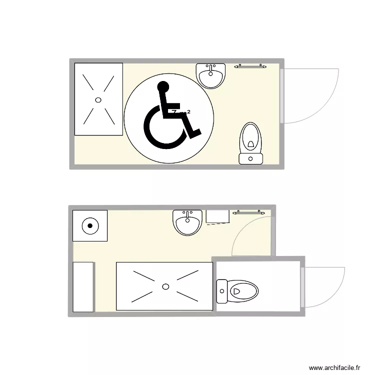 SDB M CHAUX. Plan de 
