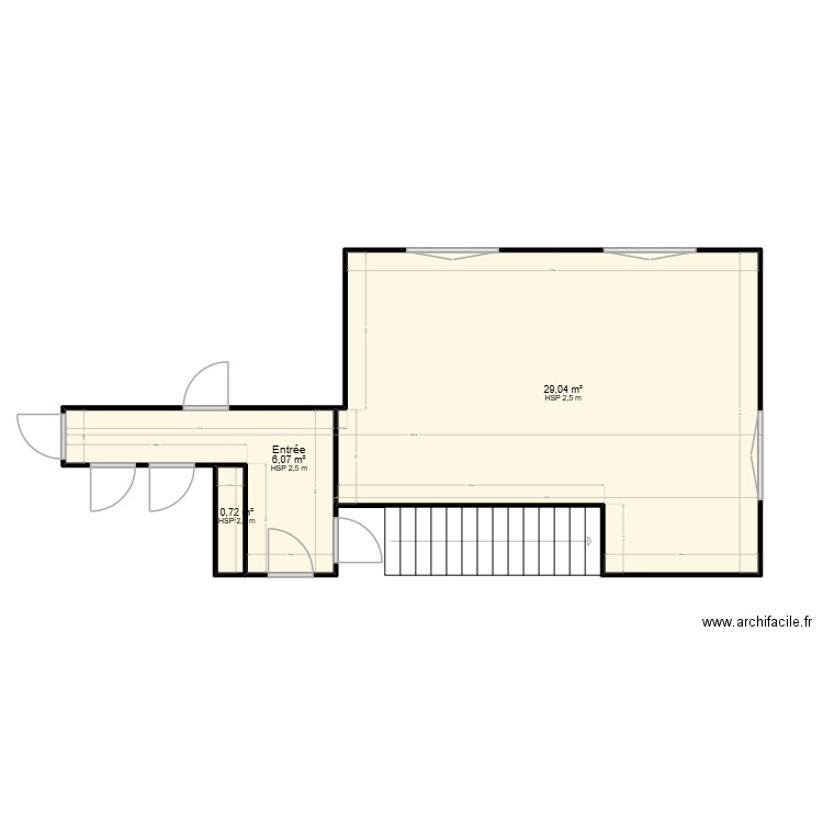 legalic. Plan de 3 pièces et 36 m2