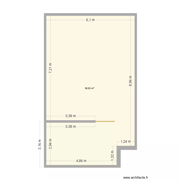 Appartement Azhar. Plan de 1 et 61 m² Appartement Azhar. Plan de 1 et 61 m²