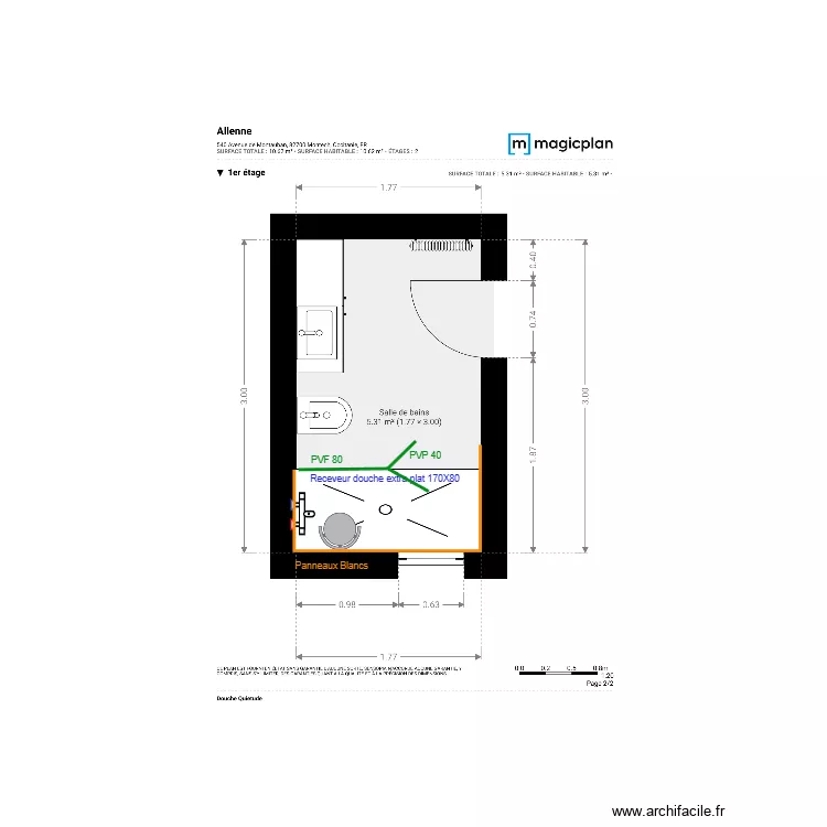 Plan Projet  Allenne. Plan de 