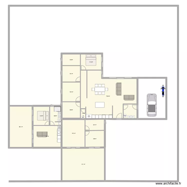 plan 1. Plan de 15 Pièces et 259 m² plan 1. Plan de 15 Pièces et 259 m²