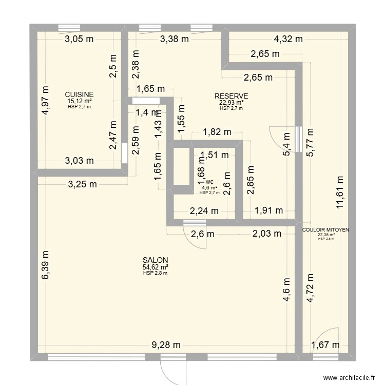 ACCESSIBILIT2. Plan de 6 pièces et 120 m2