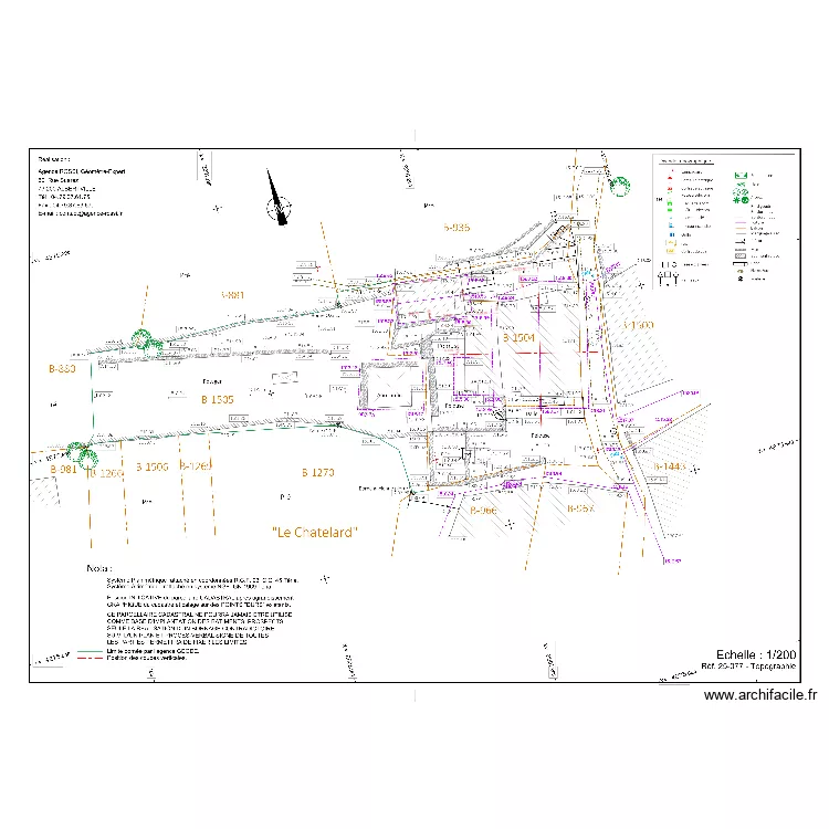 TOPOGRAPHIC LE CHATELARD GEOMETRE. Plan de 