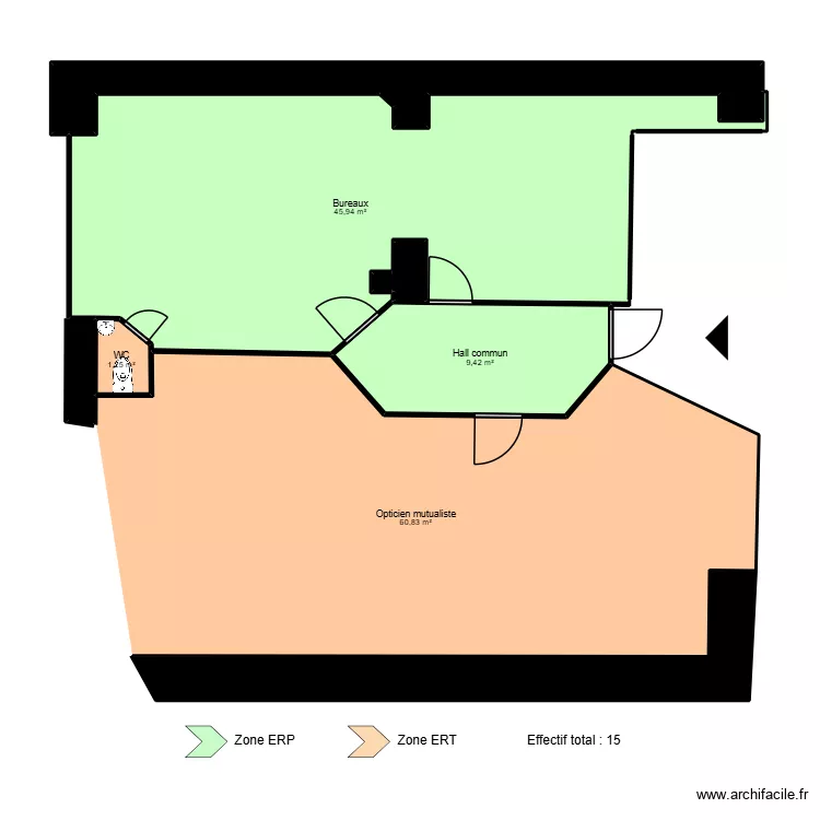 Castelsarrasin - ERP. Plan de 9 et 138 m² Castelsarrasin - ERP. Plan de 9 et 138 m²
