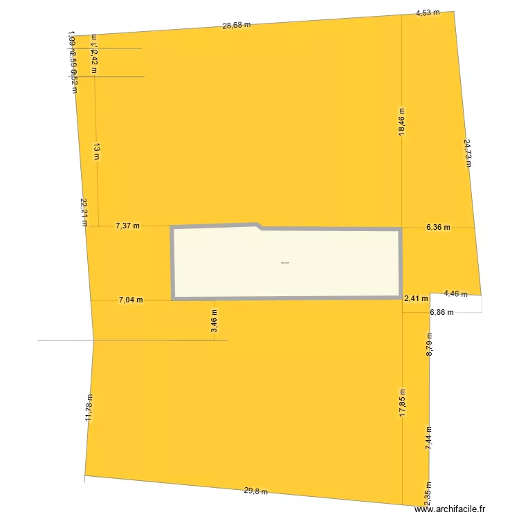 cadastre. Plan de 1 Pièce et 115 m²